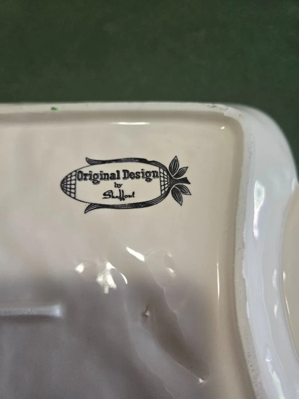 Vintage Ceramic Serving Set for Corn on the Cob